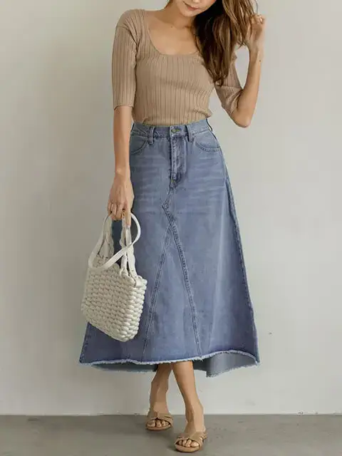 大人女子の最旬オシャレなデニムスカートコーデ22選 30代40代の着こなしを徹底解説 プチ研 プチプラファッション研究所