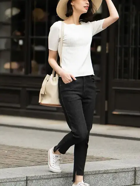 21最旬 大人女子は上品にスキニーデニムを履きこなす カラー別コーデ選 プチ研 プチプラファッション研究所