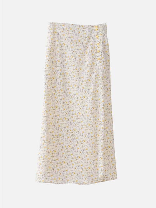 花柄ロングタイトスカート