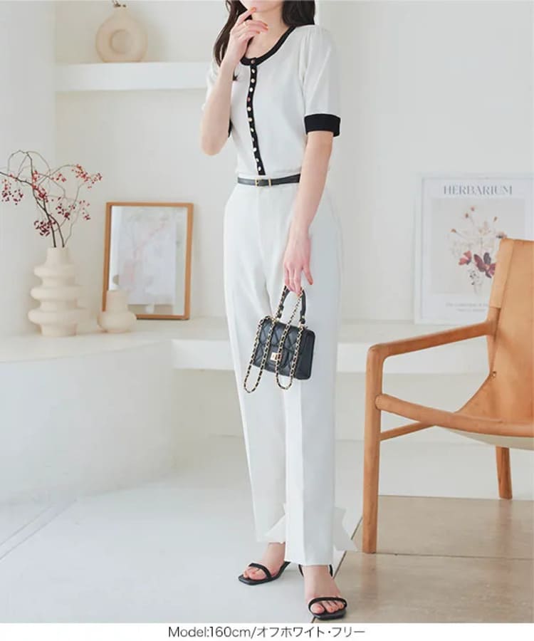 神戸レタスの40代女性向けプチプラな白パンツコーデ