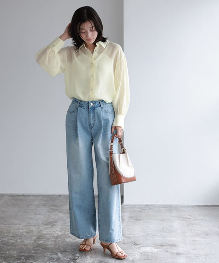 Pierrotの20代女性向けプチプラなデニムパンツコーデ