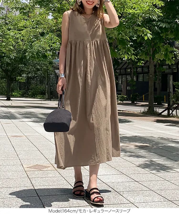 神戸レタスの50代向けノースリーブワンピース