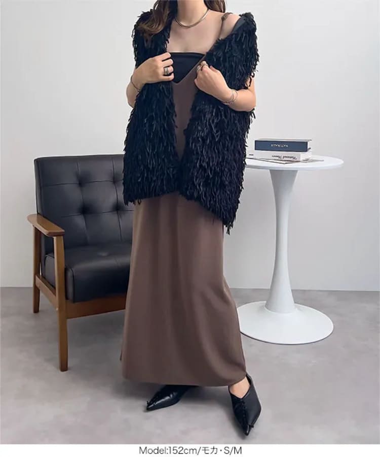 神戸レタスの30代女性に似合うモカワンピースコーデ