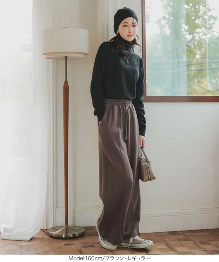 神戸レタスの40代女性に似合うブラウンパンツコーデ