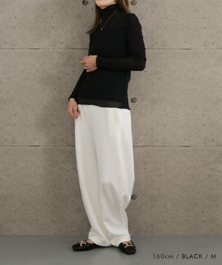 aquagarage(アクアガレージ)の黒ニットコーデ