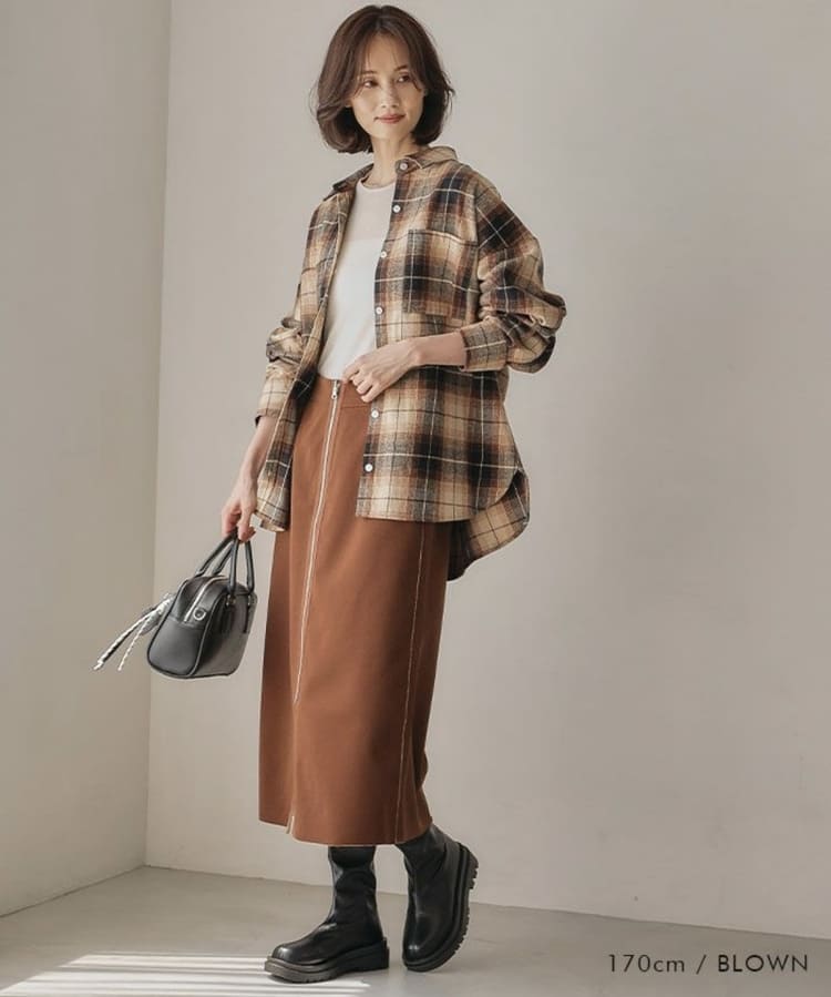 aquagarageのママ・主婦向けなチェックシャツコーデ