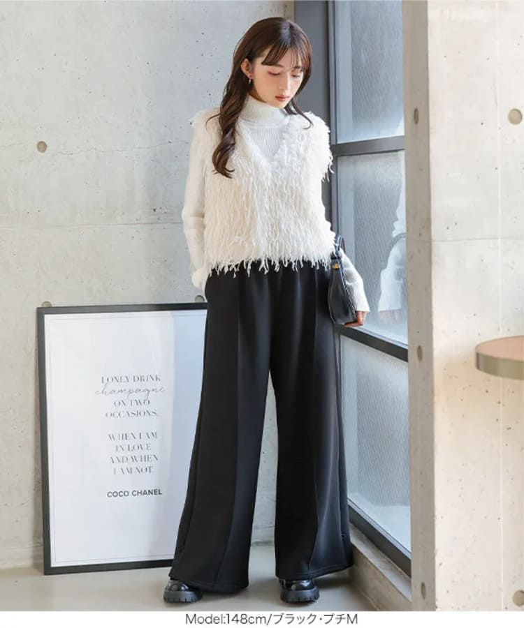 神戸レタスの低身長向け黒パンツコーデ