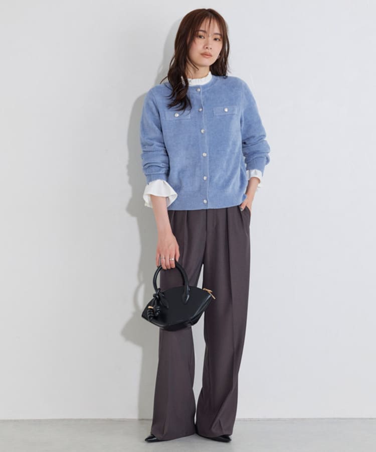 Pierrotの30代ママ向けブルーカーディガンコーデ