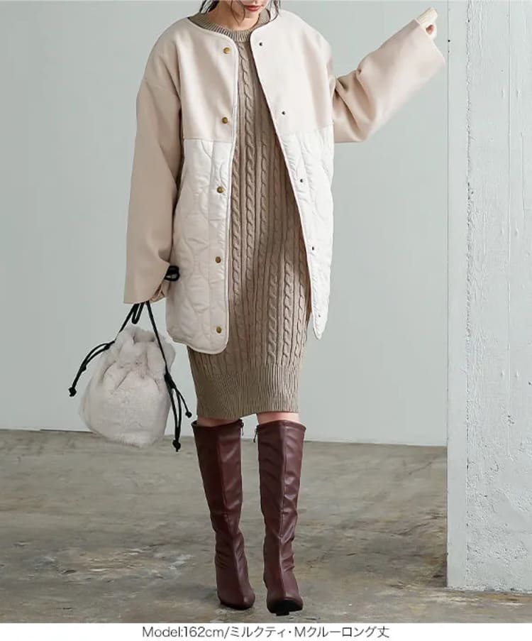 神戸レタスの30代ママ向けベージュワンピースコーデ