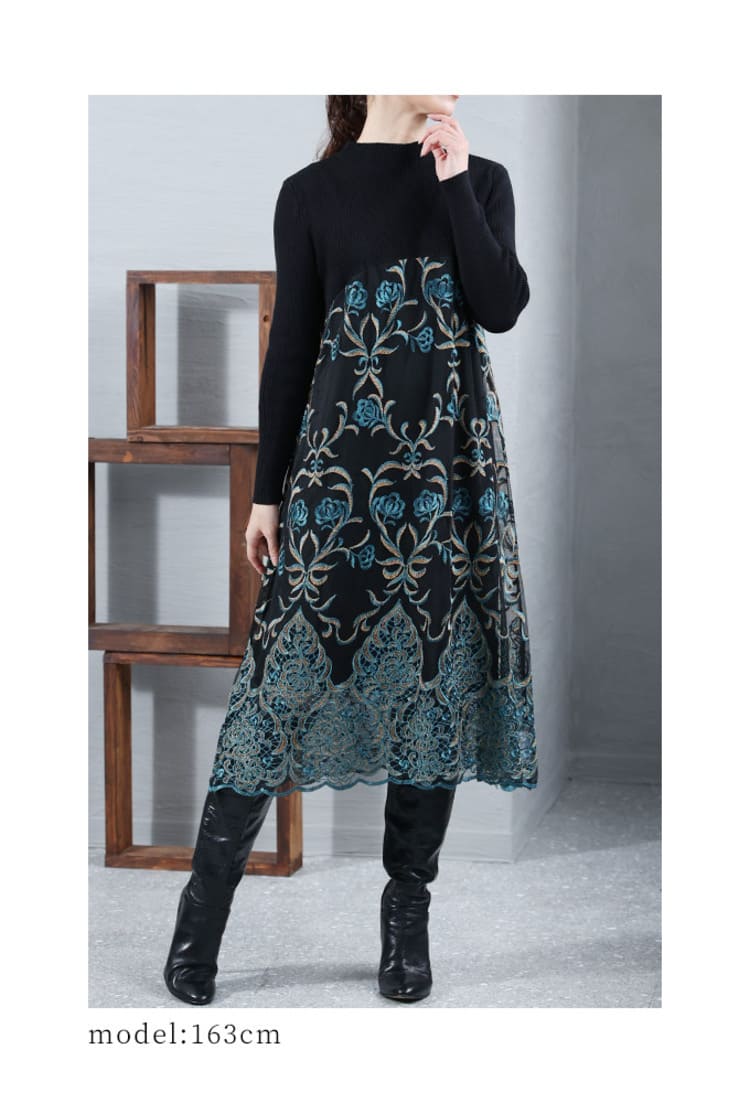 Sawa a la modeの50代向け柄ワンピース