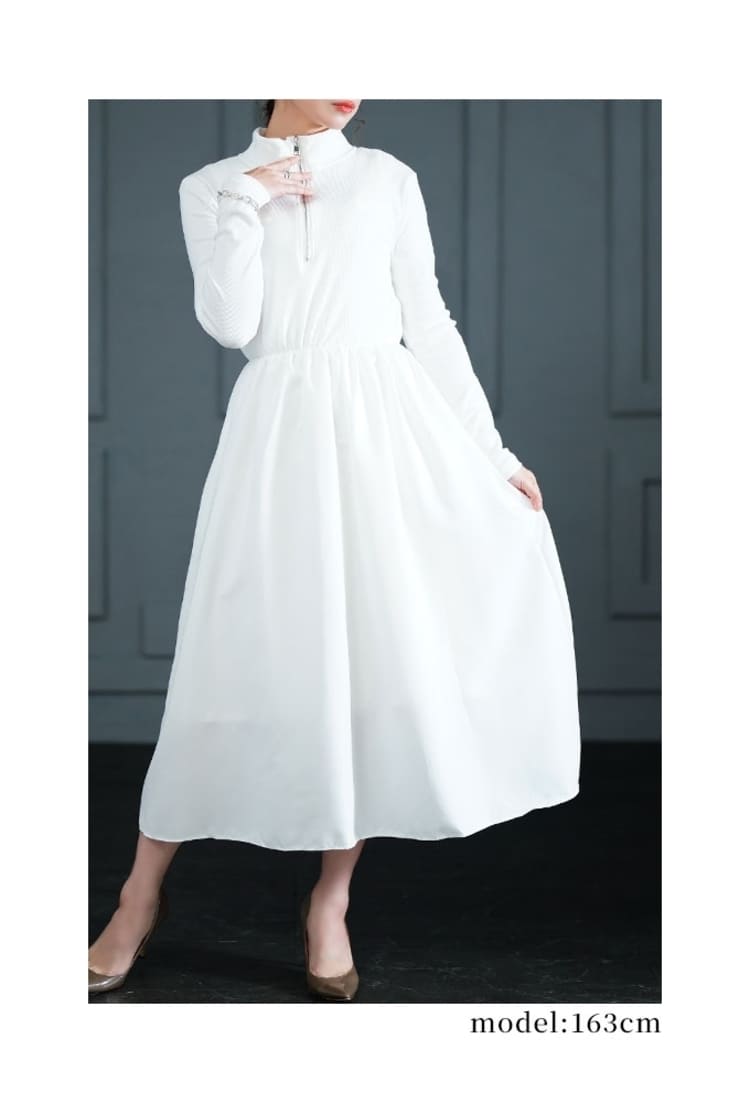 Sawa a la modeの50代向け白ワンピース