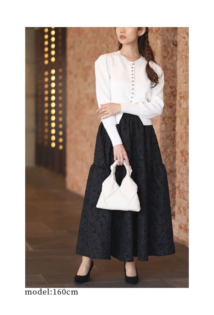 Sawa a la modeの50代向け大人可愛い白カーディガンコーデ