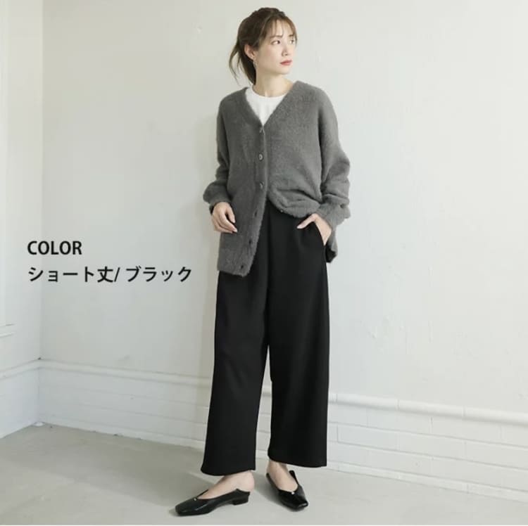 A HAPPY MARILYNのぽっちゃり女子向け黒パンツコーデ