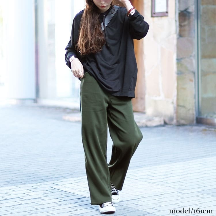 GOLD JAPANのぽっちゃり女子向けカーキパンツコーデ