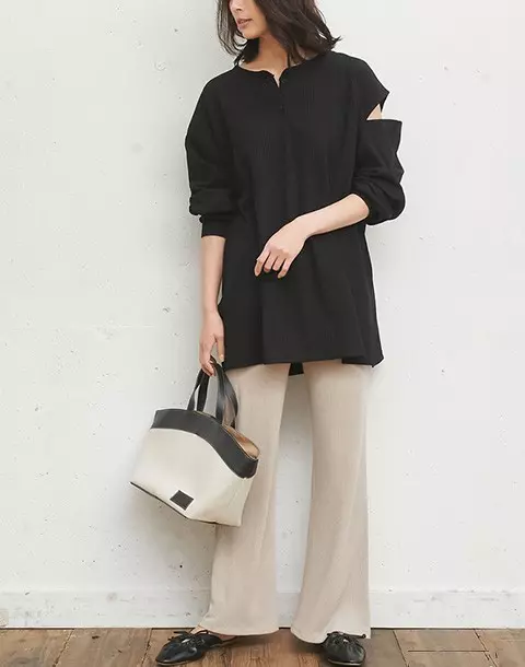 脱 部屋着見え 大人のチュニックコーデはトレンドライクなシルエットに着こなす プチ研 プチプラファッション研究所